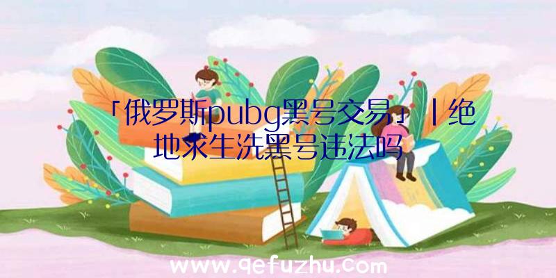 「俄罗斯pubg黑号交易」|绝地求生洗黑号违法吗